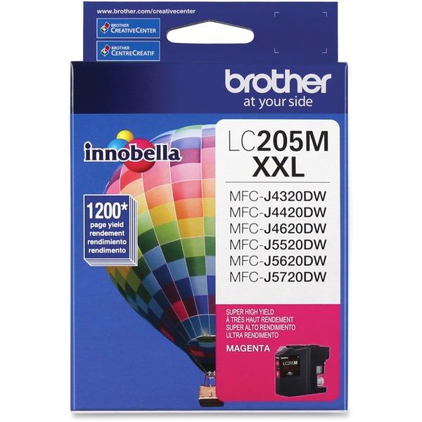 Brother Genuine Innobella LC205M Super High Yield Magenta Ink Cartridge - Inkjet - Super High Yield - 1200 Pages - Magenta - 1 Each