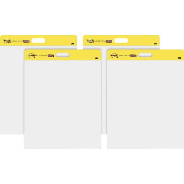  Post- It & Reg ; Self- Stick Wall Pads - 20 Sheets - Plain - Stapled - 18.50 Lb Basis Weight - 20 