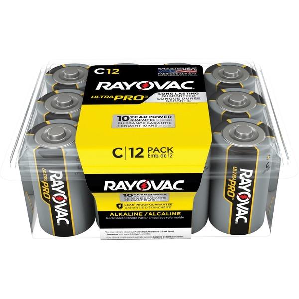  Rayovac Ultra Pro Alkaline C Batteries - For Multipurpose - C - 1.5 V Dc - Alkaline - 12/Pack