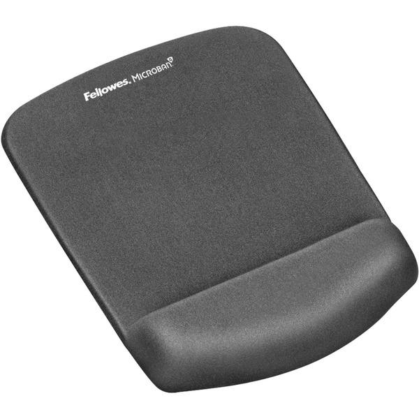 Fellowes PlushTouch™ Mouse Pad Wrist Rest with Microban® - Graphite - 1