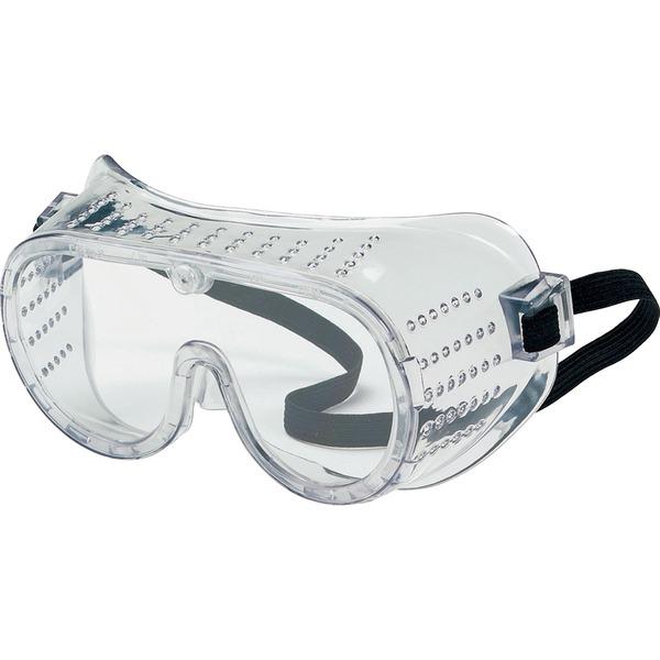 Crews Economy Safety Goggles - Flying Particle, Impact, Debris, Ultraviolet Protection - Polycarbonate Lens, Polyvinyl Chloride (PVC) Body - Clear - 1 Each