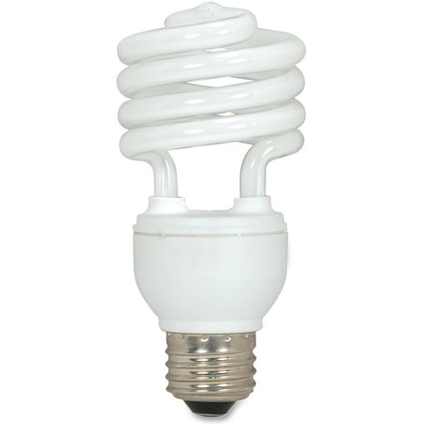 Satco 18-watt T2 Spiral CFL Bulb 3-pack - 18 W - 120 V AC - Spiral - T2 Size - Soft White Light Color - E26 Base - 12000 Hour - 4400.3°F (2426.8°C) Color Temperature - 82 CRI - Energy Saver - 