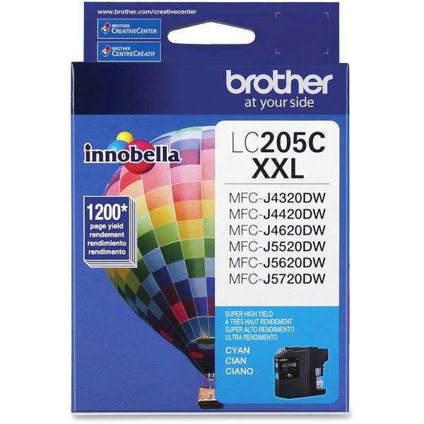 Brother Genuine Innobella LC205C Super High Yield Cyan Ink Cartridge - Inkjet - Super High Yield - 1200 Pages - Cyan - 1 Each