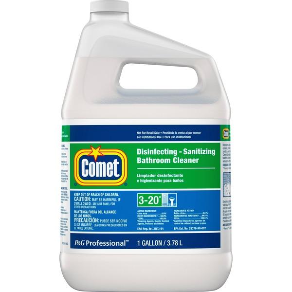Comet Disinfecting Bathroom Cleaner - Liquid - 128 fl oz (4 quart) - 1 Each - White