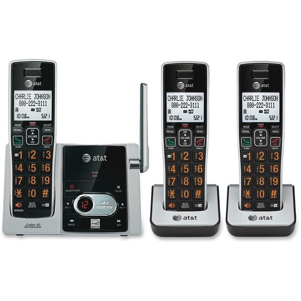 AT&T CL82313 DECT 6.0 Cordless Phone - 1 x Phone Line - 3 x Handset - Speakerphone - Answering Machine - Hearing Aid Compatible
