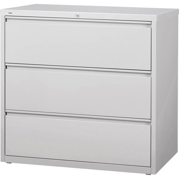 Lorell 3-Drawer Light Gray Lateral Files - 42