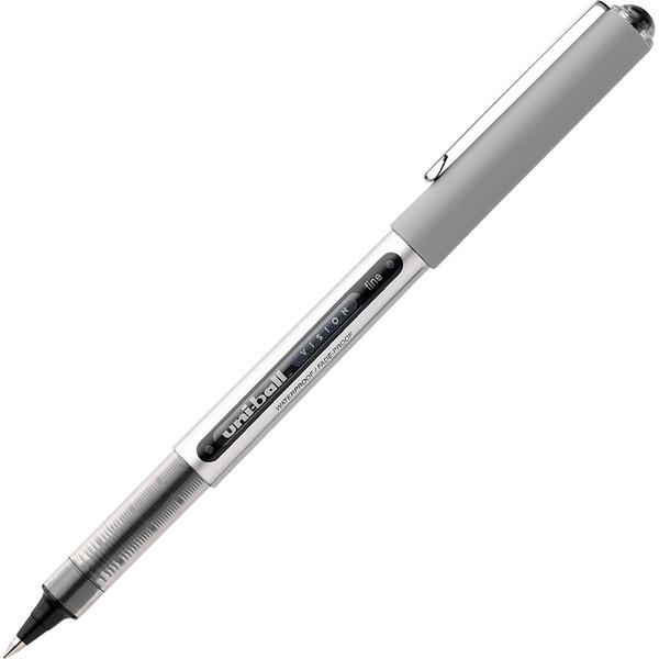 uni-ball Vision Roller Ball Pen - Fine Pen Point - 0.7 mm Pen Point Size - Black Pigment-based Ink