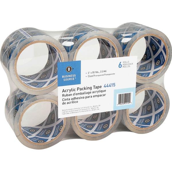 Business Source Acrylic Packing Tape - 18.33 yd Length x 3