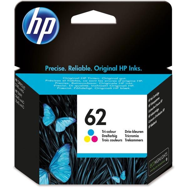 HP 62 (C2P06AN) Original Ink Cartridge - Inkjet - 165 Pages - Cyan, Magenta, Yellow - 1 Each