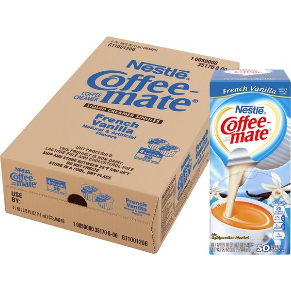 Nestlé® Coffee-mate® Coffee Creamer French Vanilla - liquid creamer singles - French Vanilla Flavor - 0.38 fl oz (11 mL) - 200/Carton - 1 Serving