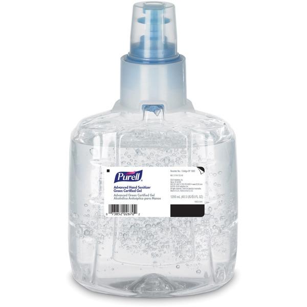 PURELL® LTX12 Advanced Sanitizer Gel Refill - 40.6 fl oz (1200 mL) - Hands-free Dispenser - Kill Germs - Skin, Hand - Clear - Fragrance-free, Dye-free - 1 Each