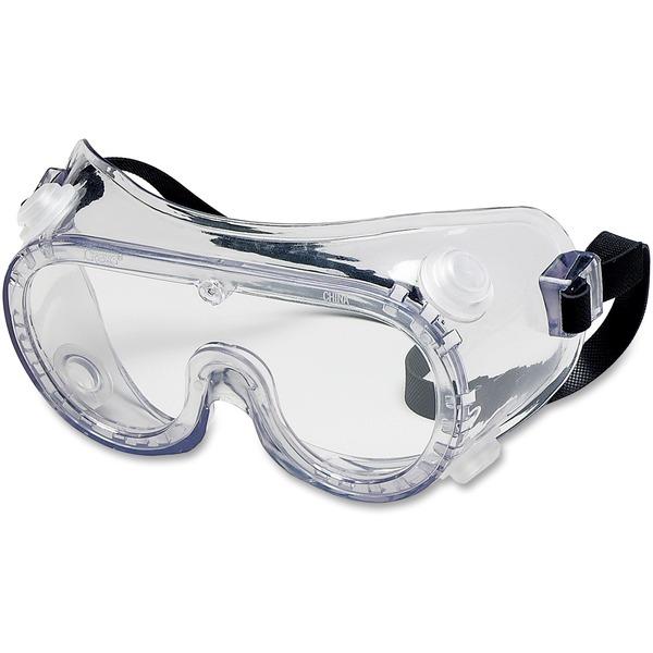 Crews Safety Goggles - Comfortable, Indirect Ventilation, Latex-free, Scratch Resistant - Debris, Flying Particle, Ultraviolet Protection - Polyvinyl Chloride (PVC) Frame, Rubber Strap, Polycarbonate 