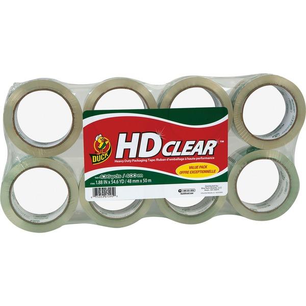 Duck Brand HD Clear Packing Tape - 54.60 yd Length x 1.88