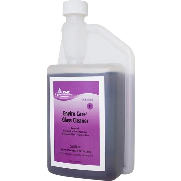 RMC Enviro Care Glass Cleaner - Liquid - 32 fl oz (1 quart) - 1 Each - Purple