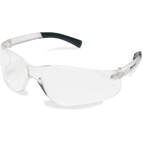 Crews BearKat Safety Glasses - Comfortable, Scratch Resistant, Lightweight, Side Shield, Adjustable Temple, Non-Slip Temple - Ultraviolet Protection - Rubber, Polycarbonate Lens, Polycarbonate Frame -