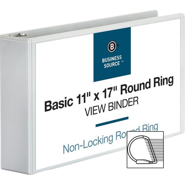Business Source Tabloid-size Round Ring Reference Binder - 3