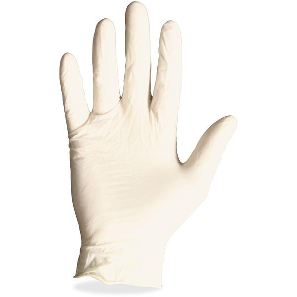 Protected Chef Latex General-Purpose Gloves - Small Size - Unisex - Latex - Natural - Ambidextrous, Disposable, Powder-free, Comfortable, Snug Fit - For Cleaning, Food Handling - 100 / Box - 3.5 mil T