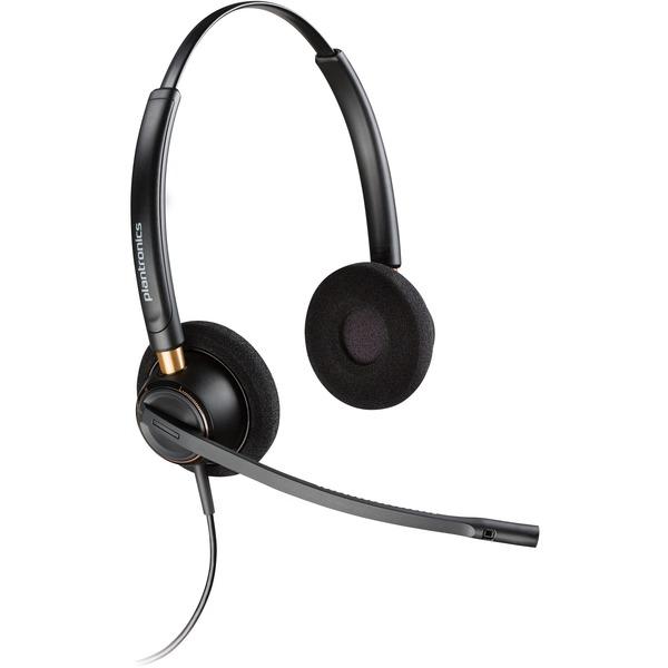 Plantronics Over-the-head Binaural Corded Headset - Stereo - Wired - Over-the-head - Binaural - Supra-aural - Noise Cancelling Microphone