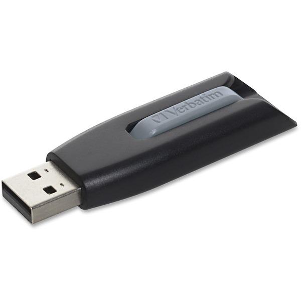 Verbatim 256GB Store 'n' Go V3 USB 3.0 Flash Drive - Gray - 256GB - Gray - 1pk