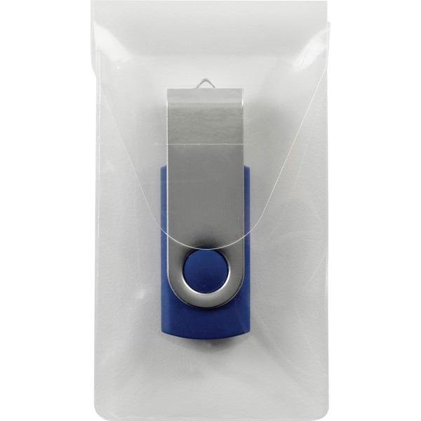 Smead Self-Adhesive USB Flash Drive Pocket - Poly - Clear