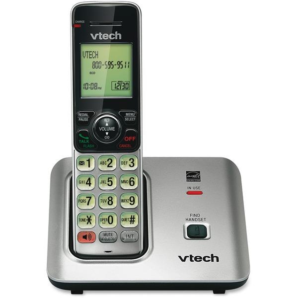 VTech CS6619 DECT 6.0 Expandable Cordless Phone with Caller ID/Call Waiting, Silver with 1 Handset - Cordless - Corded - 1 x Phone Line - Speakerphone - Hearing Aid Compatible - Backlight