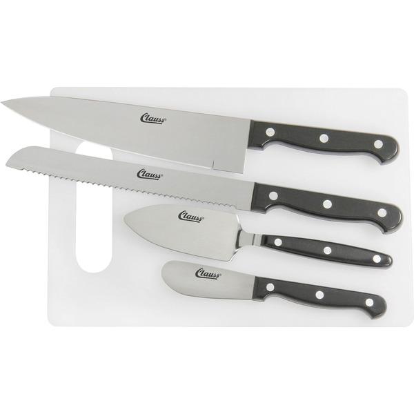 Acme United 5pc Cutting Board Knife Set - 5 Piece(s) - 5/Set - Dishwasher Safe - Acrylonitrile Butadiene Styrene (ABS), Stainless Steel - Black