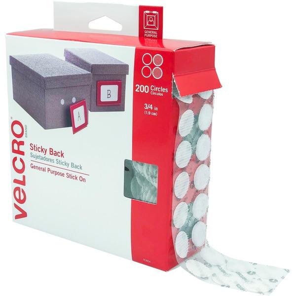 VELCRO Brand Sticky Back 3/4in Circles White 200 ct - 0.75