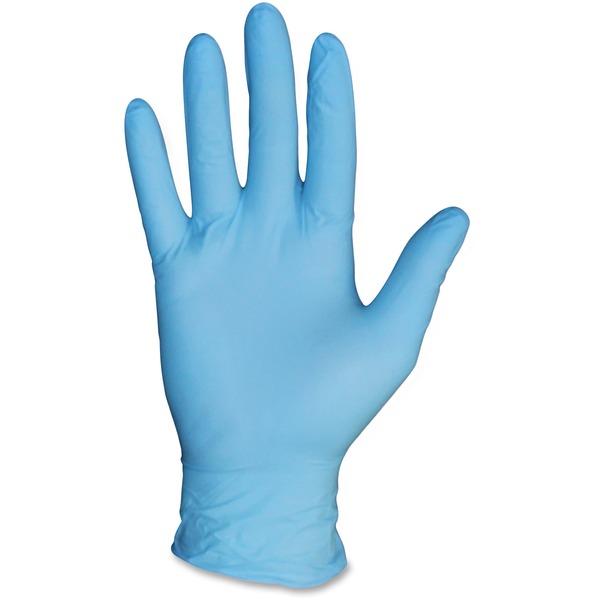 Protected Chef Nitrile General Purpose Gloves - Medium Size - Unisex - Nitrile - Blue - Ambidextrous, Disposable, Powder-free, Comfortable - For Cleaning, Food Handling - 100 / Box - 3.5 mil Thickness