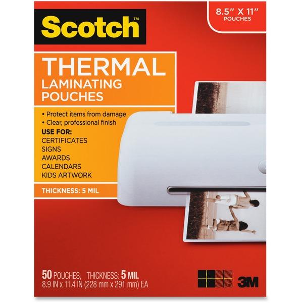 Scotch Thermal Laminating Pouches - Laminating Pouch/Sheet Size: 8.90