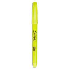 Sharpie Highlighter - Pocket - Chisel Marker Point Style - Fluorescent Yellow - Each