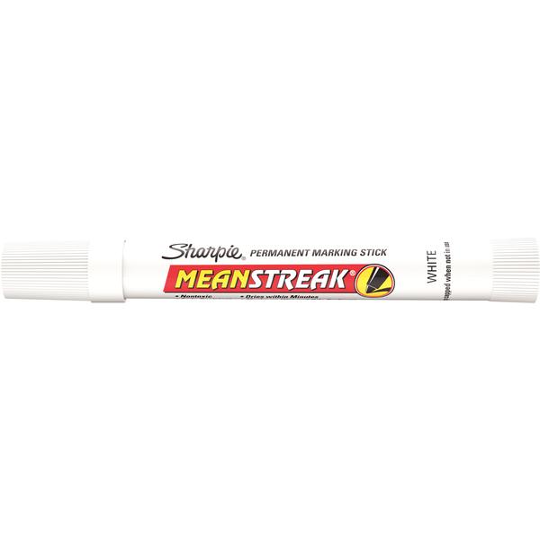 Sharpie Mean Streak Permanent Marking Stick - Broad Marker Point - Bullet Marker Point Style - White - 1 Each