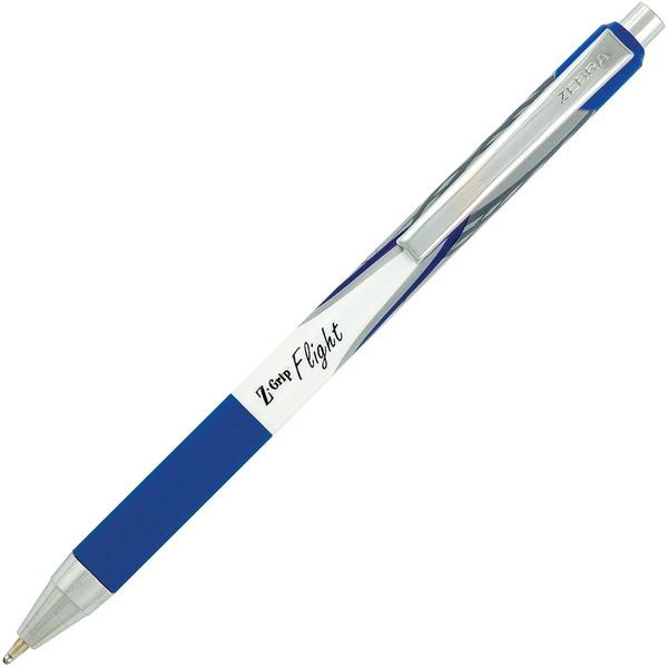 Zebra Pen Z-Grip Flight Retractable Pens - Bold Pen Point - 1.2 mm Pen Point Size - Retractable - Blue