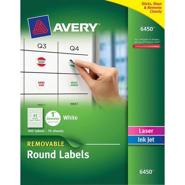 Avery® ID Labels - Sure Feed - Removable Adhesive - 1