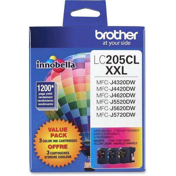 Brother Genuine Innobella LC2053PKS Super High Yield Ink Cartridges - Inkjet - Super High Yield - 1200 Pages Cyan, 1200 Pages Magenta, 1200 Pages Yellow - Cyan, Magenta, Yellow - 3 / Pack