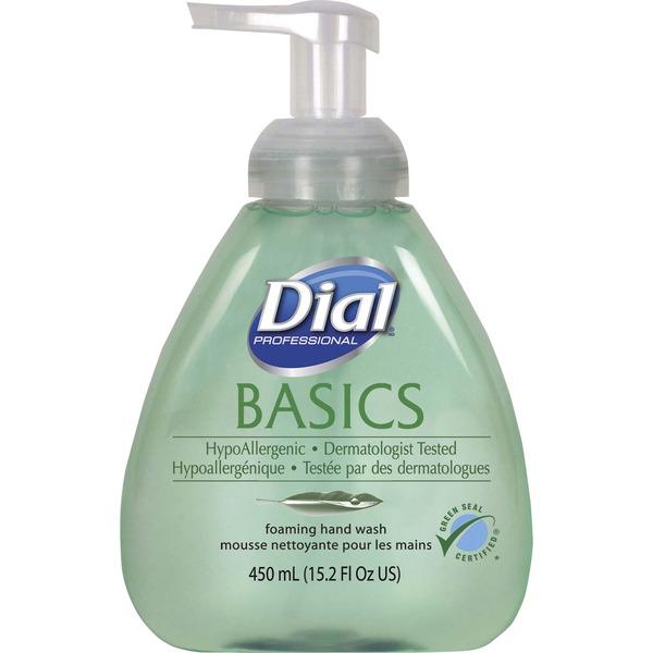 Dial Basics HypoAllergenic Foam Hand Soap - Fresh Scent Scent - 15.20 oz - Pump Bottle Dispenser - Hand - Green - Hypoallergenic - 1 Each