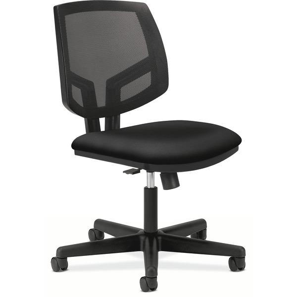 HON Volt Mesh Back Task Chair, Black - Black Fabric Seat - Plastic Back - Black Frame - 5-star Base - Black - 18.50