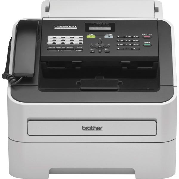 Brother IntelliFax-2840 High-Speed Laser Fax - Laser - Monochrome Sheetfed Digital Copier - 20 cpm Mono - 300 x 600 dpi - 250 Sheets Input - Plain Paper Fax - Corded Handset - 33.60 kbit/s Modem