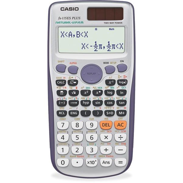 Casio FX115ESPLUS Scientific Calculator - Slide-on Hard Case, Plastic Key, Auto Power Off - 2 Line(s) - 12 Digits - Battery/Solar Powered - 1 Each
