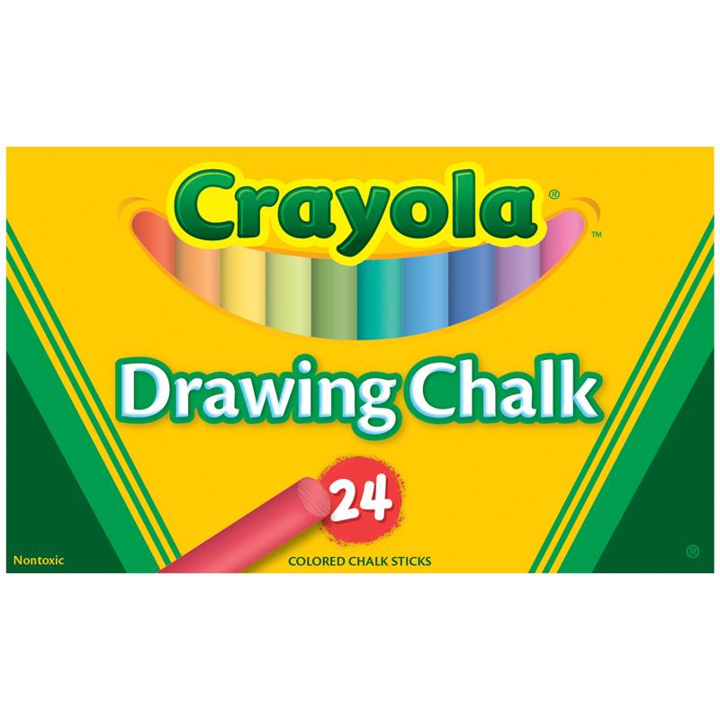 Drawing Chalk, Assorted, 24 Count