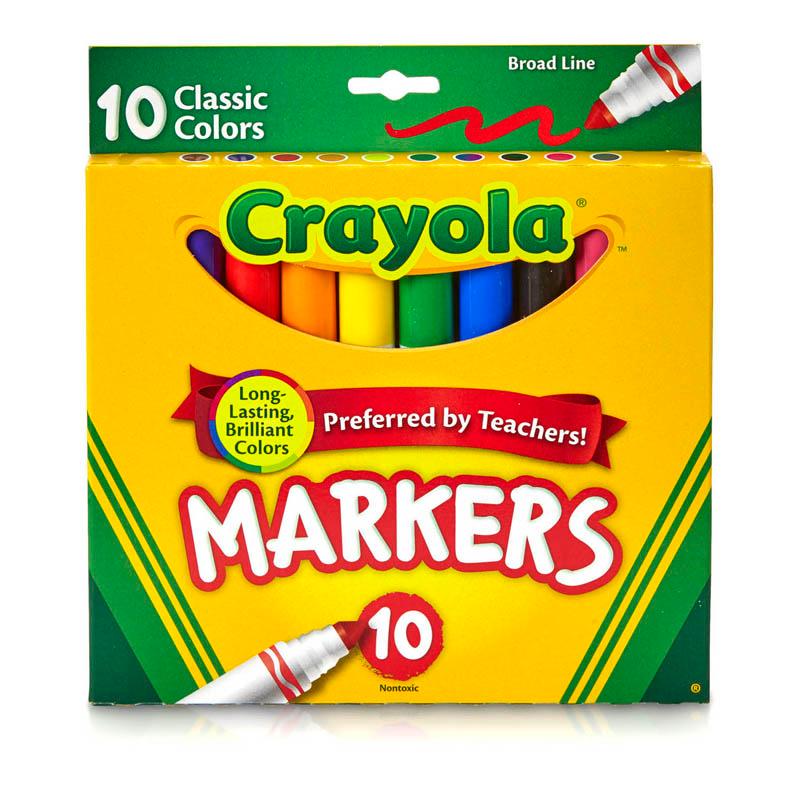 Crayola Broad Line Markers, Classic Colors 10 ct.