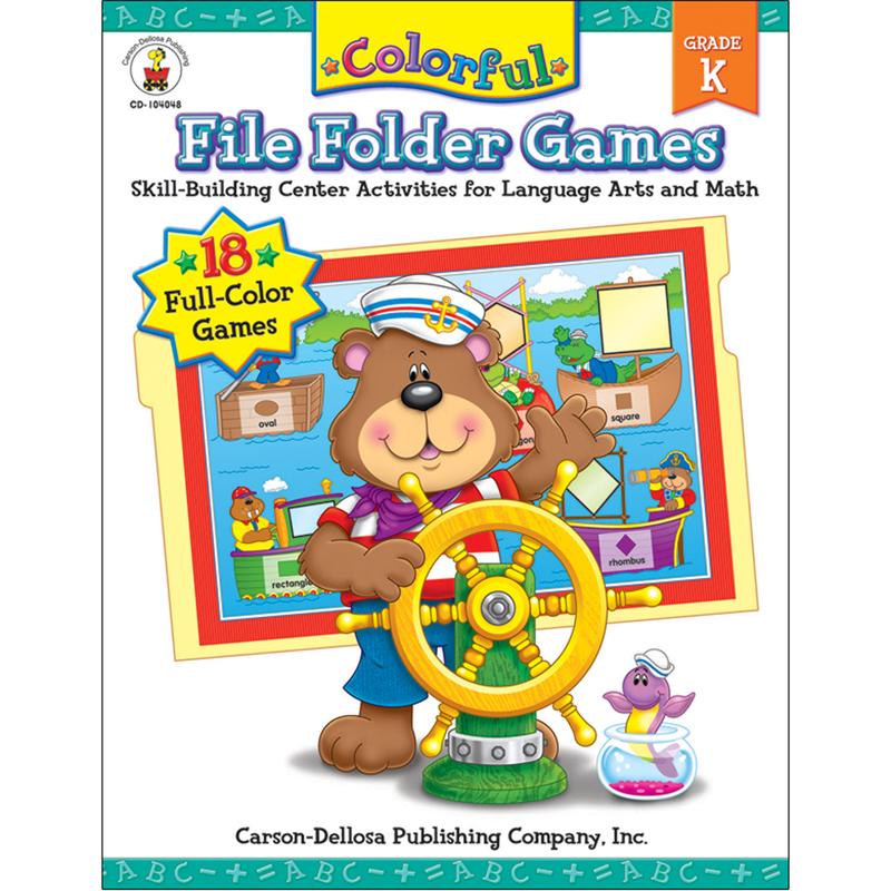 Colorful File Folder Games Resource Book, Grade K