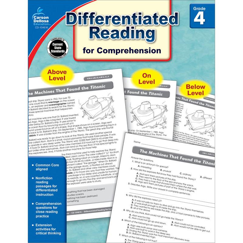  Differentiated Reading For Comprehension Resource Book, Grade 4
