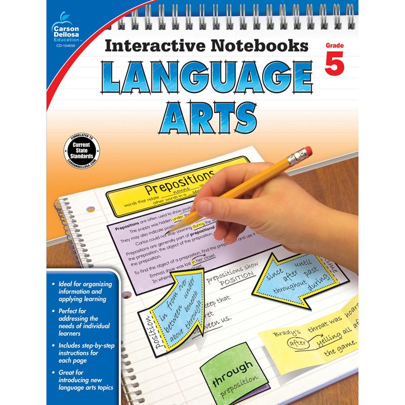 Interactive Notebooks: Language Arts Resource Book, Grade 5