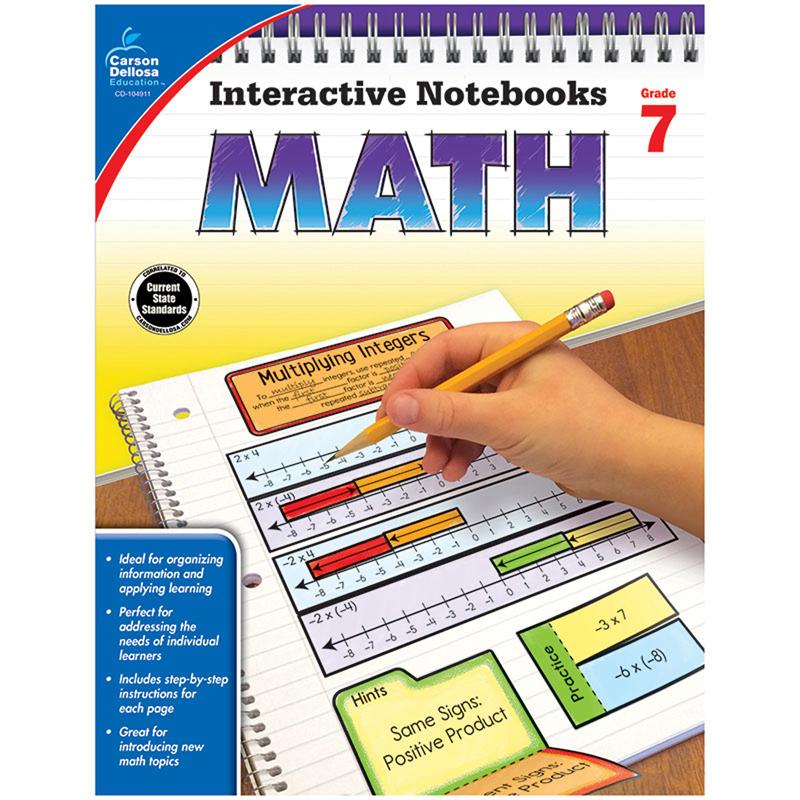  Interactive Notebooks : Math Resource Book, Grade 7