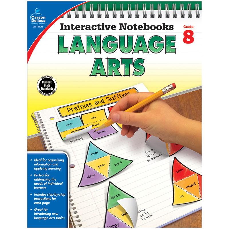  Interactive Notebooks : Language Arts Resource Book, Grade 8