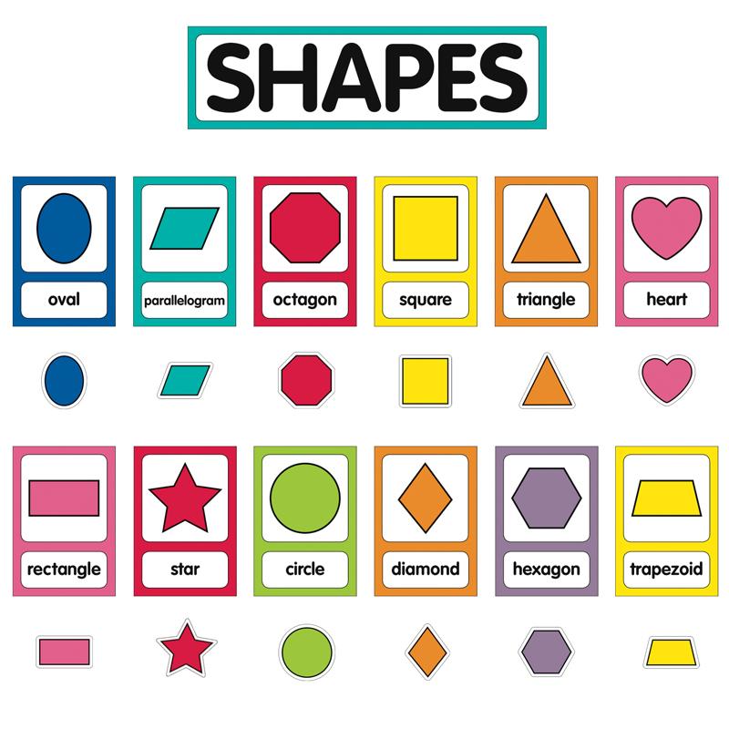 Just Teach Shape Cards Mini Bulletin Board Set