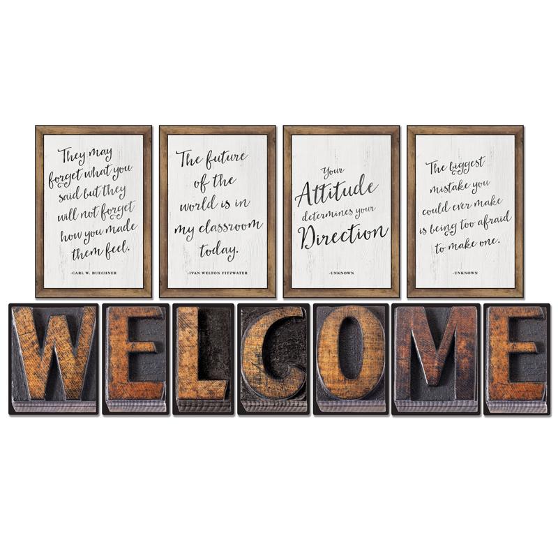  Industrial Chic Welcome Bulletin Board Set
