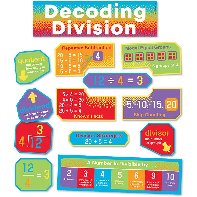 Decoding Division Mini Bulletin Board Set