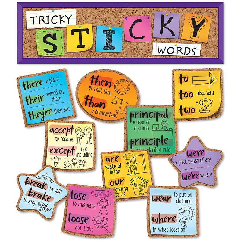  Tricky Sticky Words Mini Bulletin Board Set
