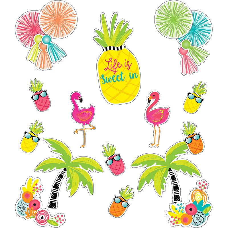 Simply Stylish Tropical Life Is Sweet Bulletin Board Set